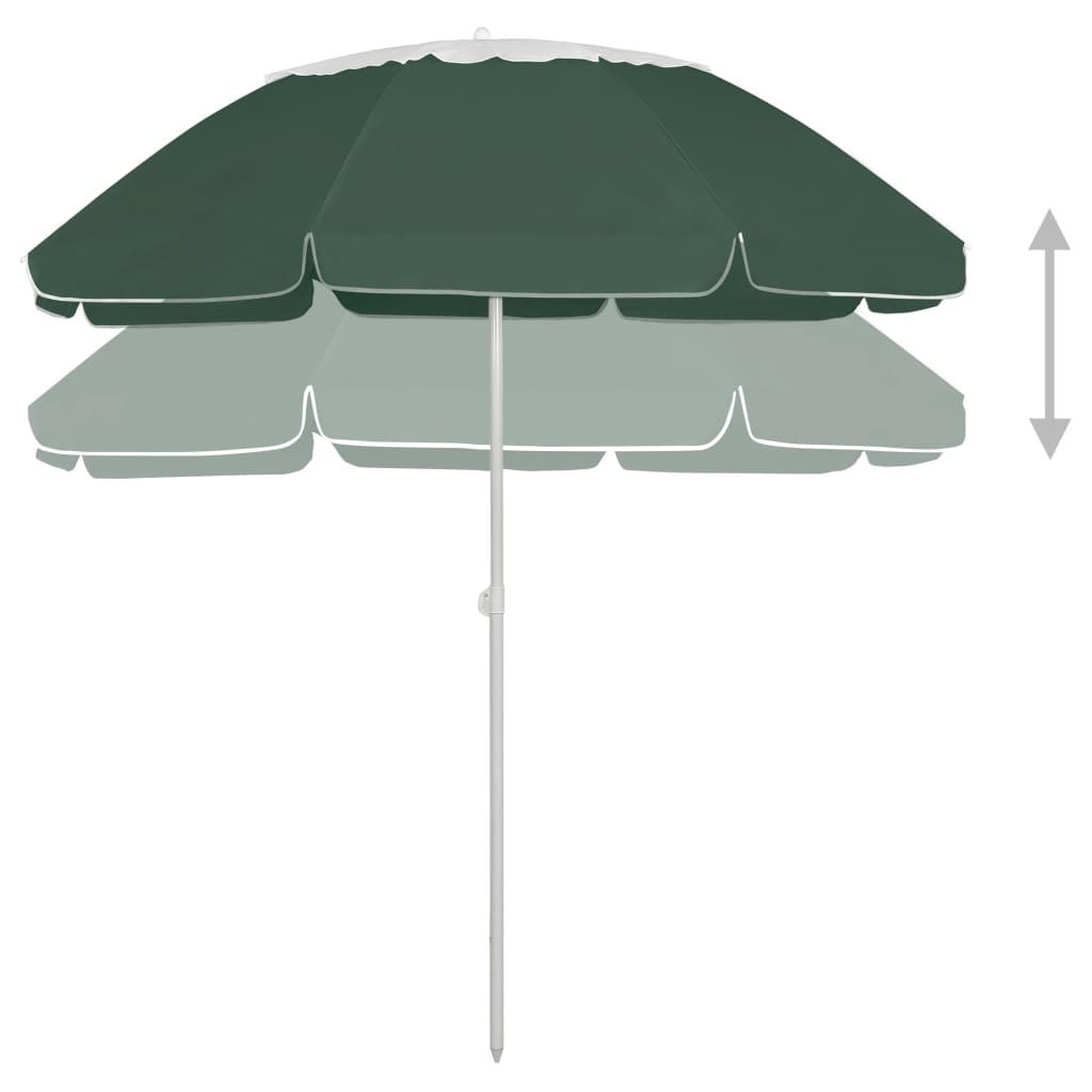 Sombrilla de playa VidaXL 300 cm verde