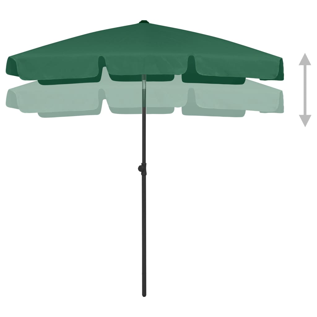 Vidaxl Strandparasol 180x120 cm verde