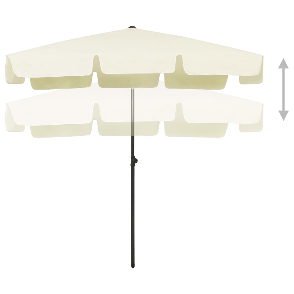 Vidaxl Strandparasol 200x125 cm giallo sabbioso