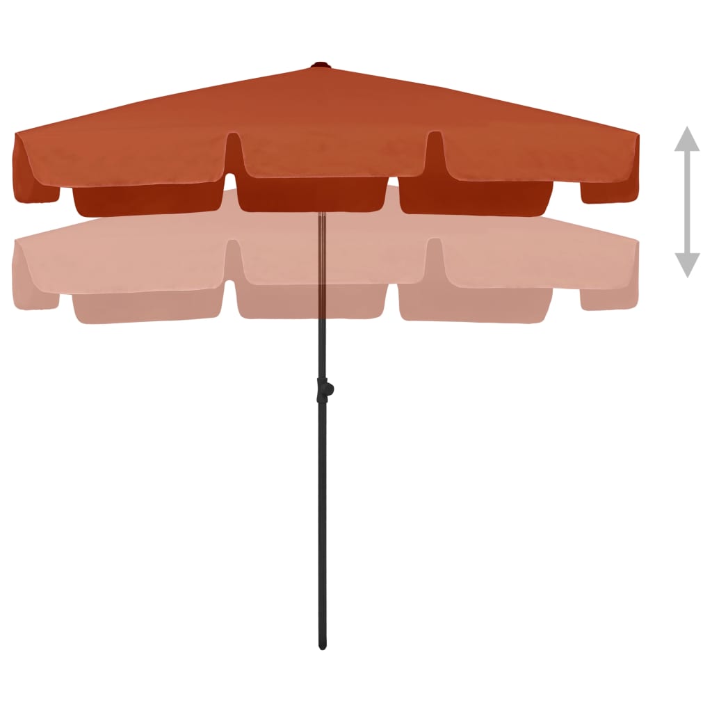 Vidaxl Strandparasol 200x125 cm terracota