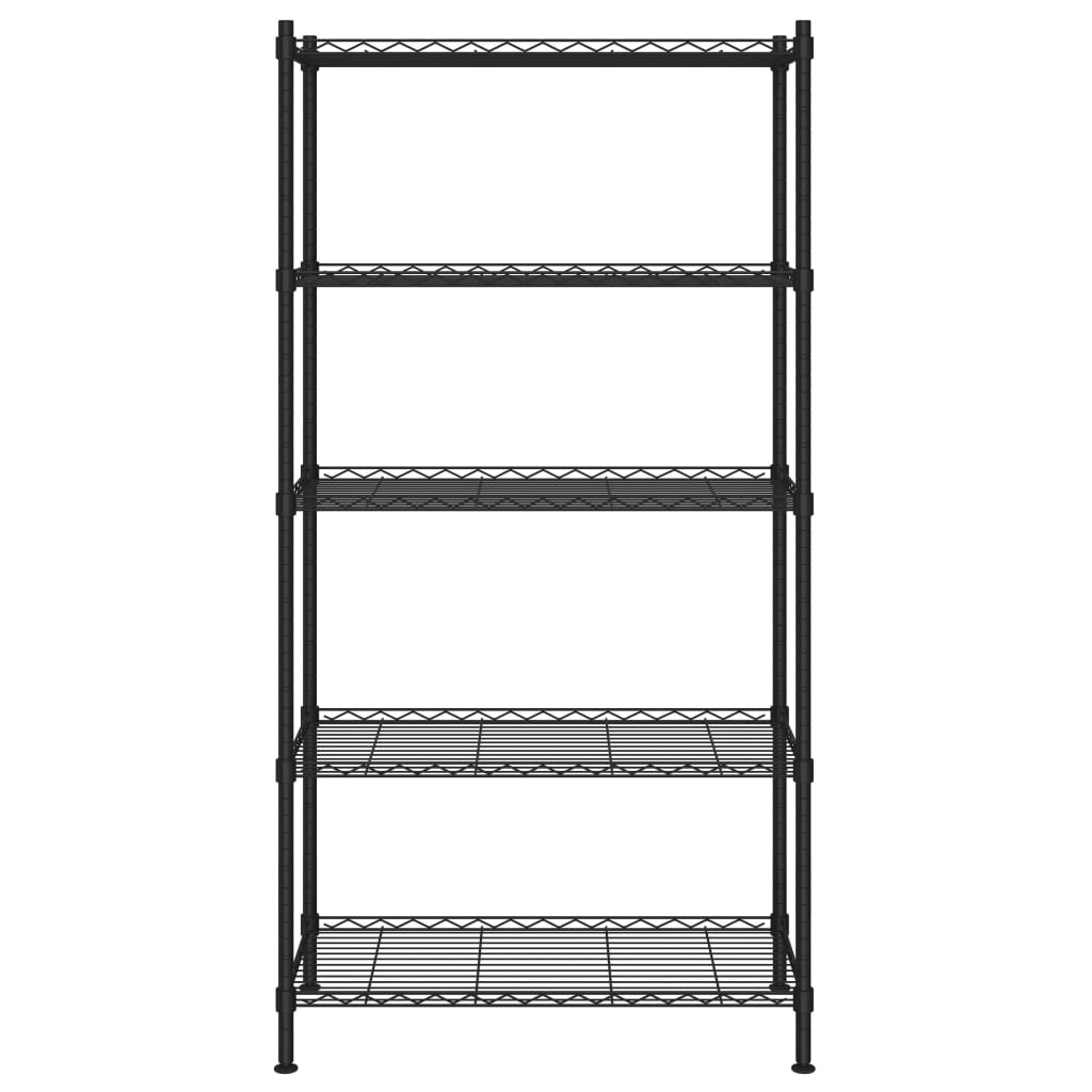 Vidaxl Storage Rack a 5 strati 250 kg 90x35x180 cm nero
