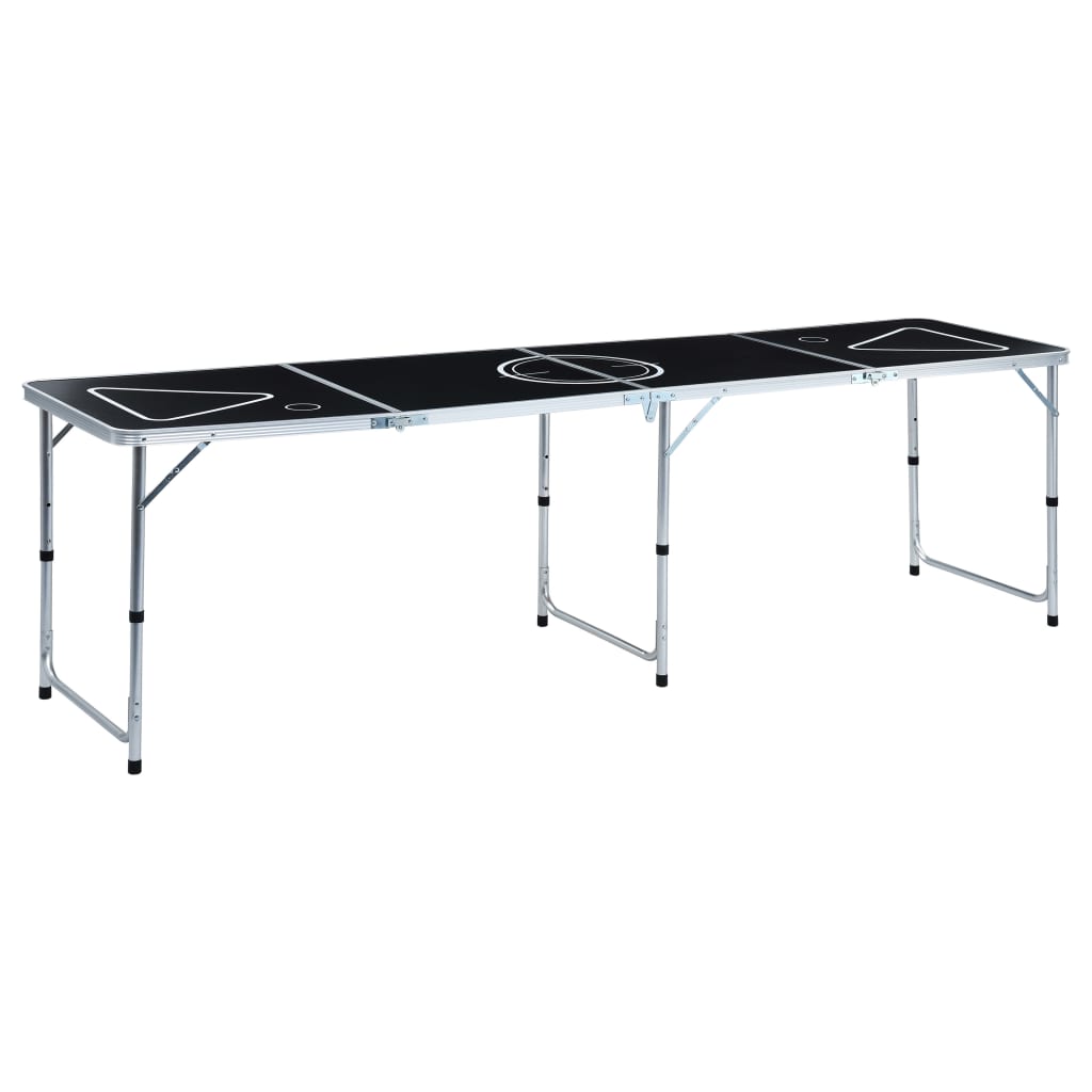 Vidaxl bier pong mesa con tazas y bolas plegables 240 cm