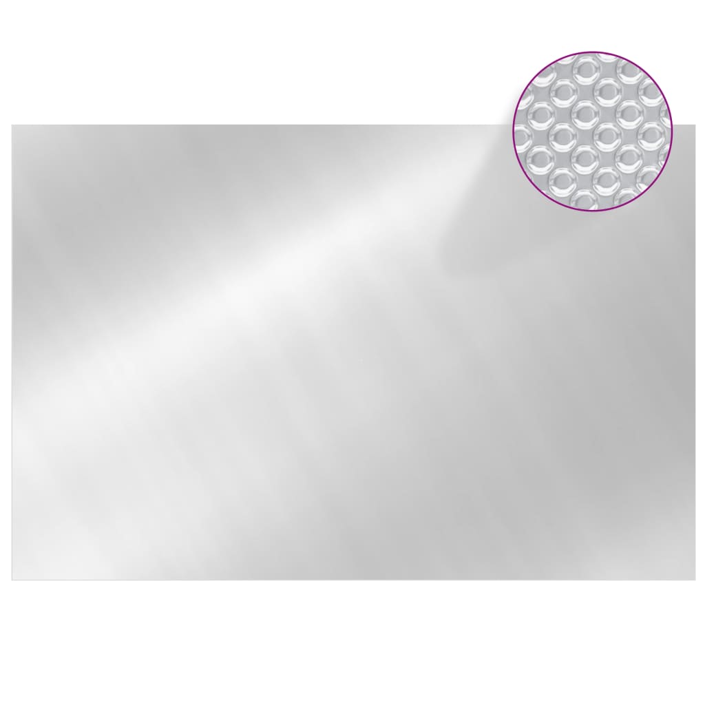 Vidaxl Piscina Foil solar flotante rectangular 6x4 m PE de color plateado