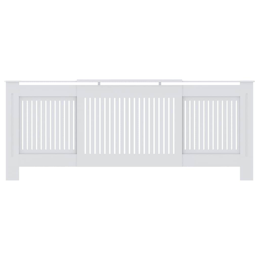 Vidaxl Construcción del radiador de 205 cm MDF White