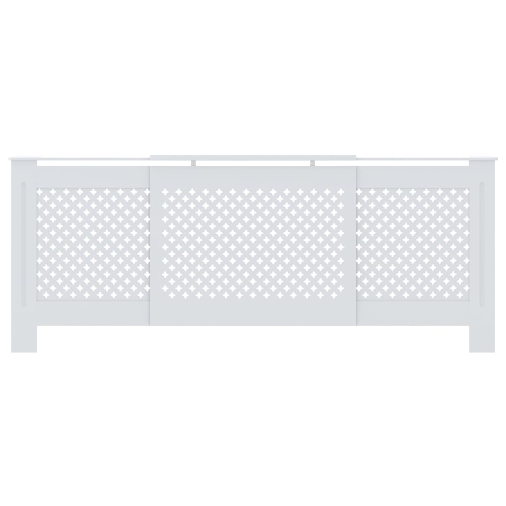 Vidaxl Construcción del radiador de 205 cm MDF White