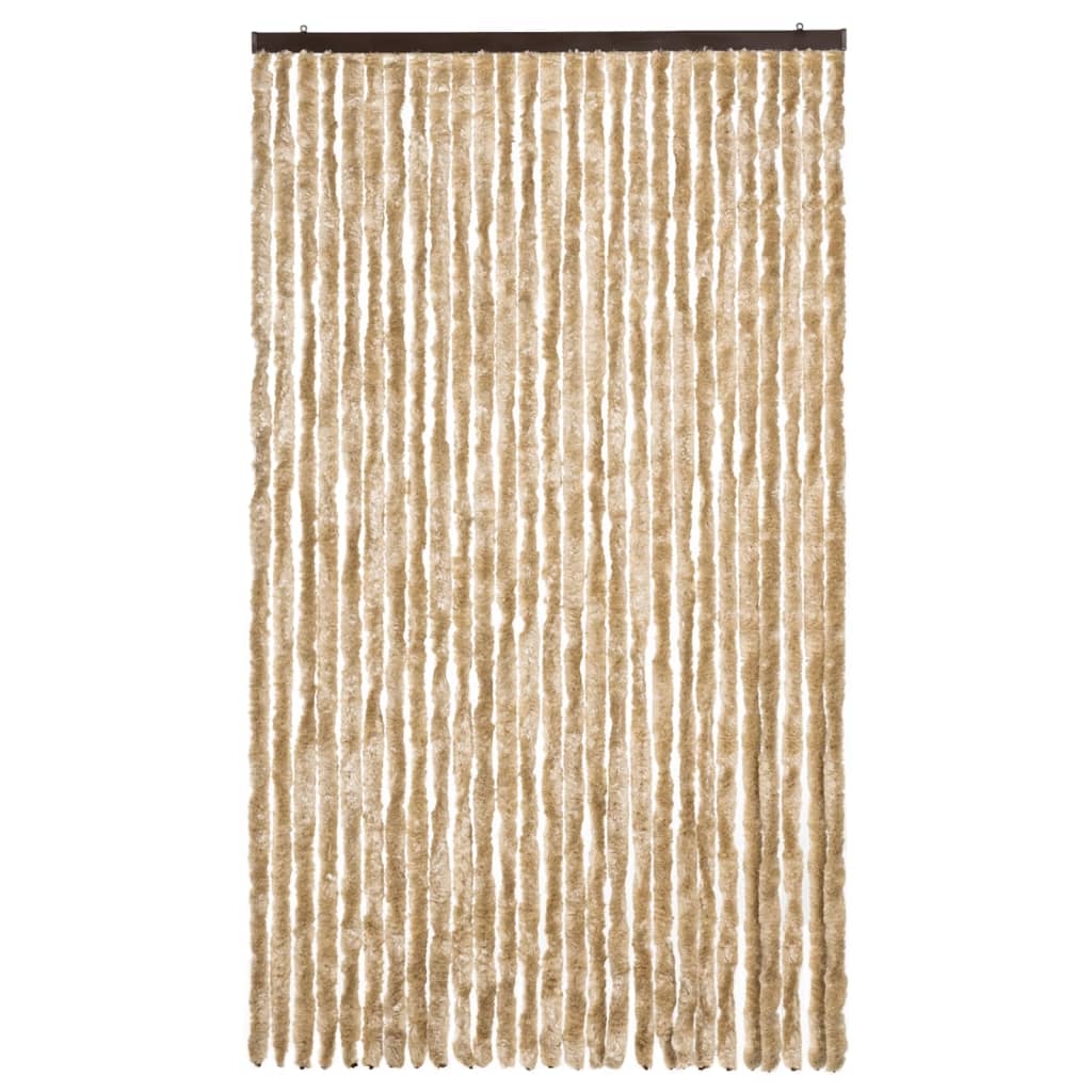 Cortina de mosca Vidaxl 118x220 cm chenille beige