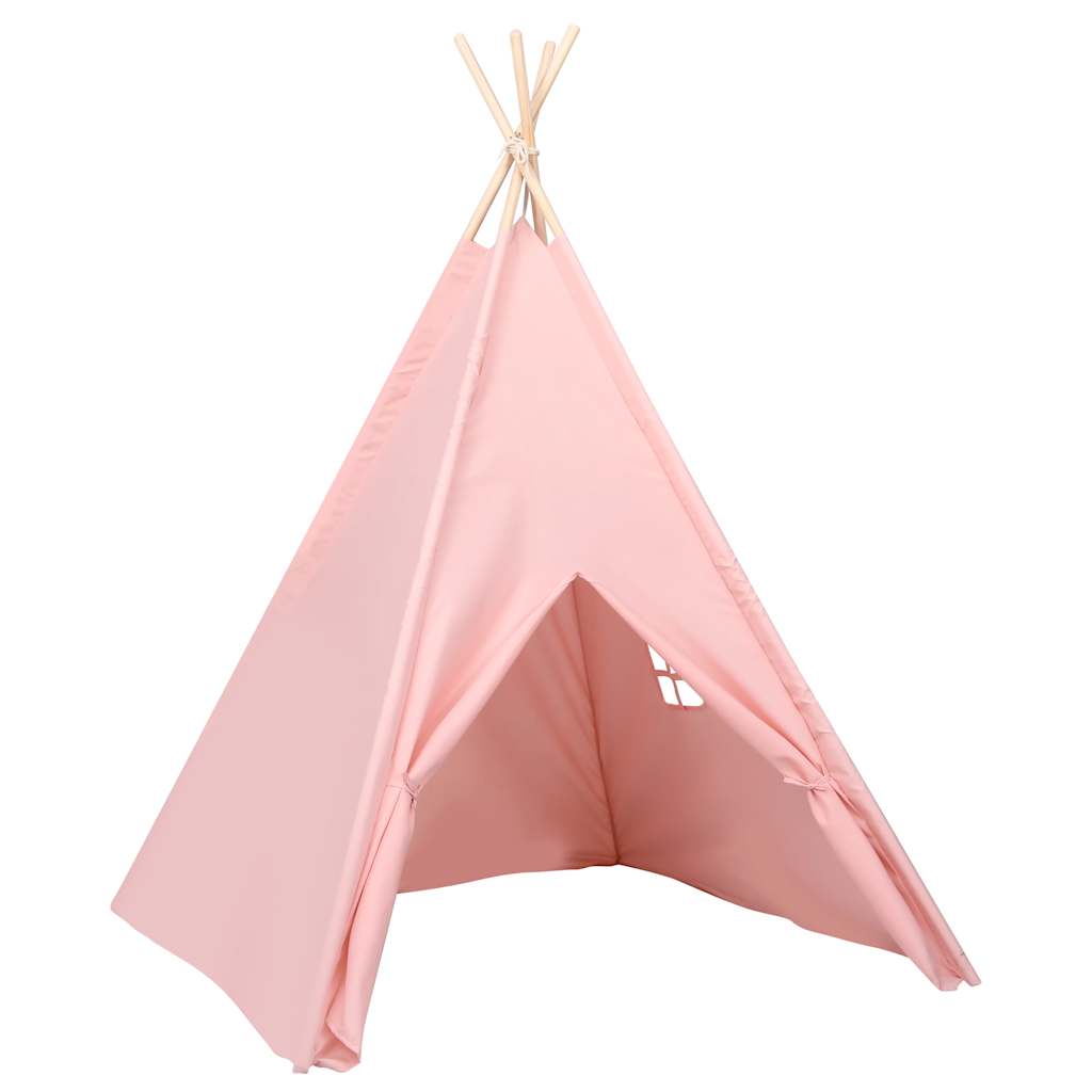 Tienda tipi infantil VidaXL con bolsa 120x120x150 cm rosa piel de melocotón