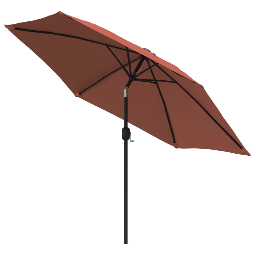 Vidaxl Parasol con poste de metal 300 cm de terracota -Coleed