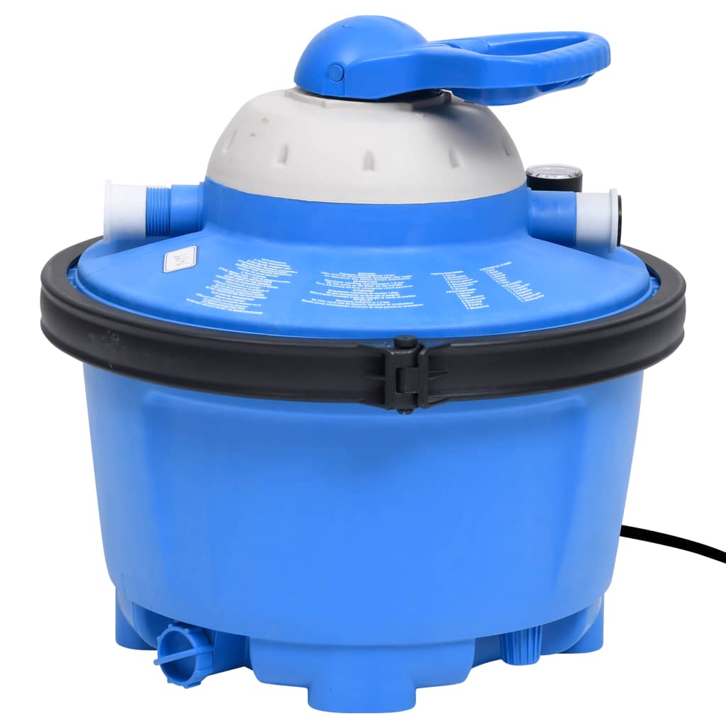 Pompa filtro a sabbia Vidaxl 200 W 25 L 385x620x432 mm blu e nero