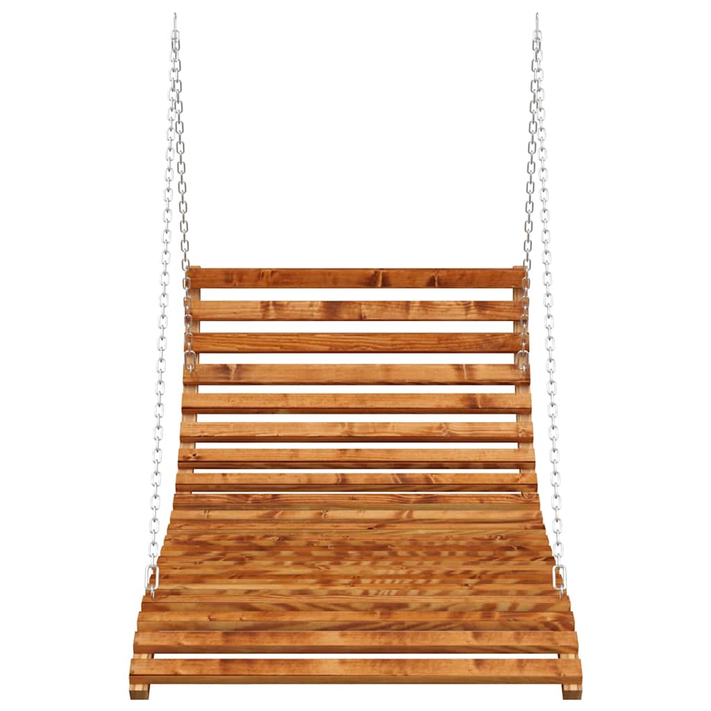 Vidaxl schommelbed 115x147x46 cm gebogen hout met teakafwerking