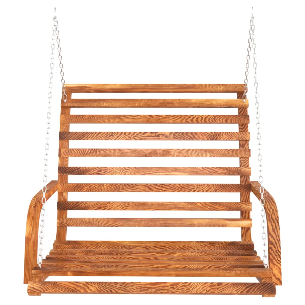 Panca a dondolo Vidaxx 126x63x92 cm in legno curvato con finitura in teak