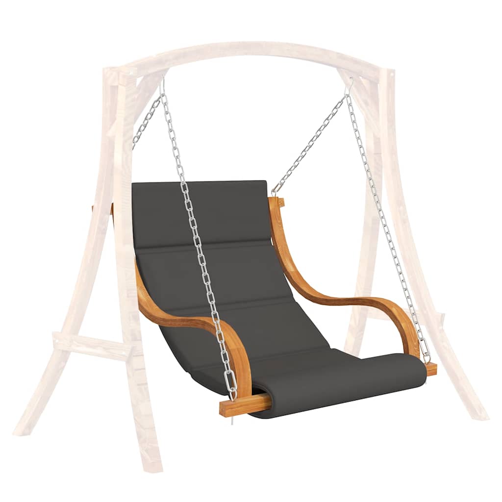 Mecedora VidaXL sin estructura mecedora con cojín de madera curvado
