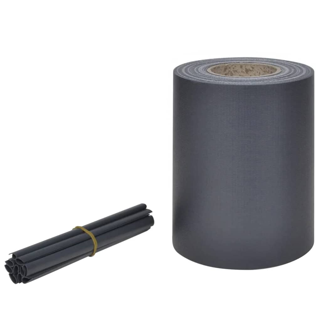 Vidaxl Privacy Schermate 2 ST 70x0.19 M PVC Grigio scuro