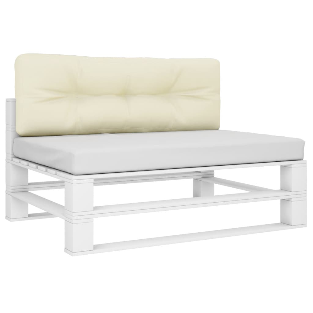 Vidaxl Pallet Cushion 120x40x12 cm tessuto crema