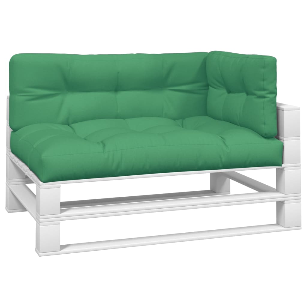 Cojines de paleta Vidaxl 3 st tela verde