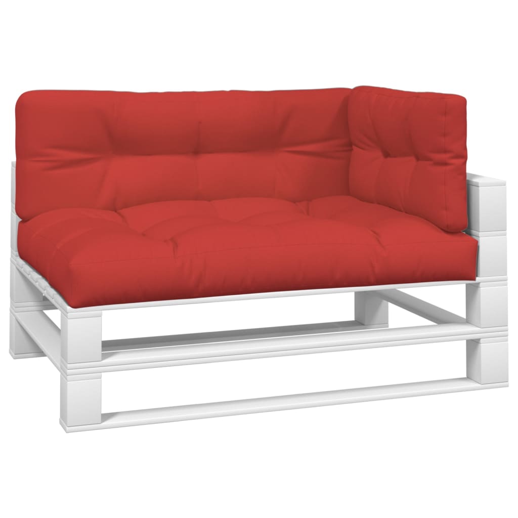 Cuscini da pallet Vidaxl 3 ST tessuto rosso