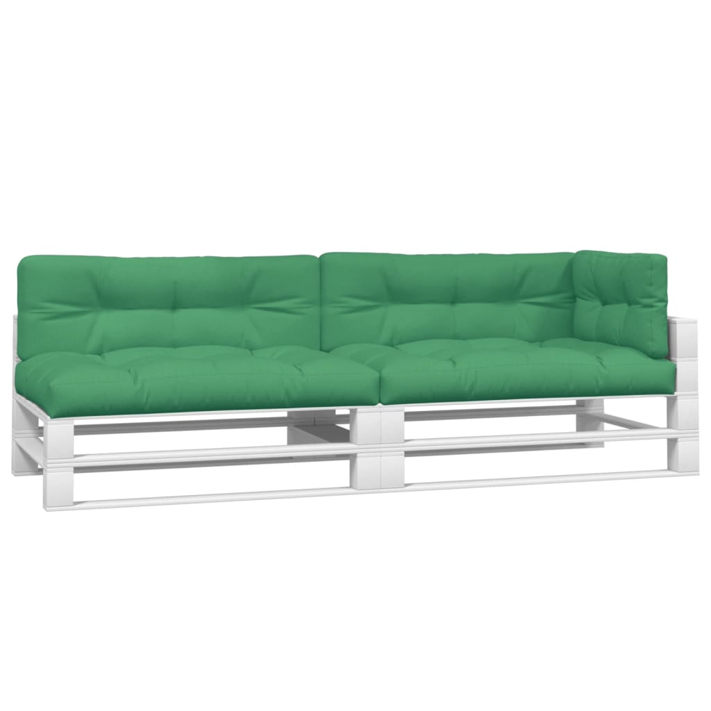 Cojines de paleta Vidaxl 5 st tela verde
