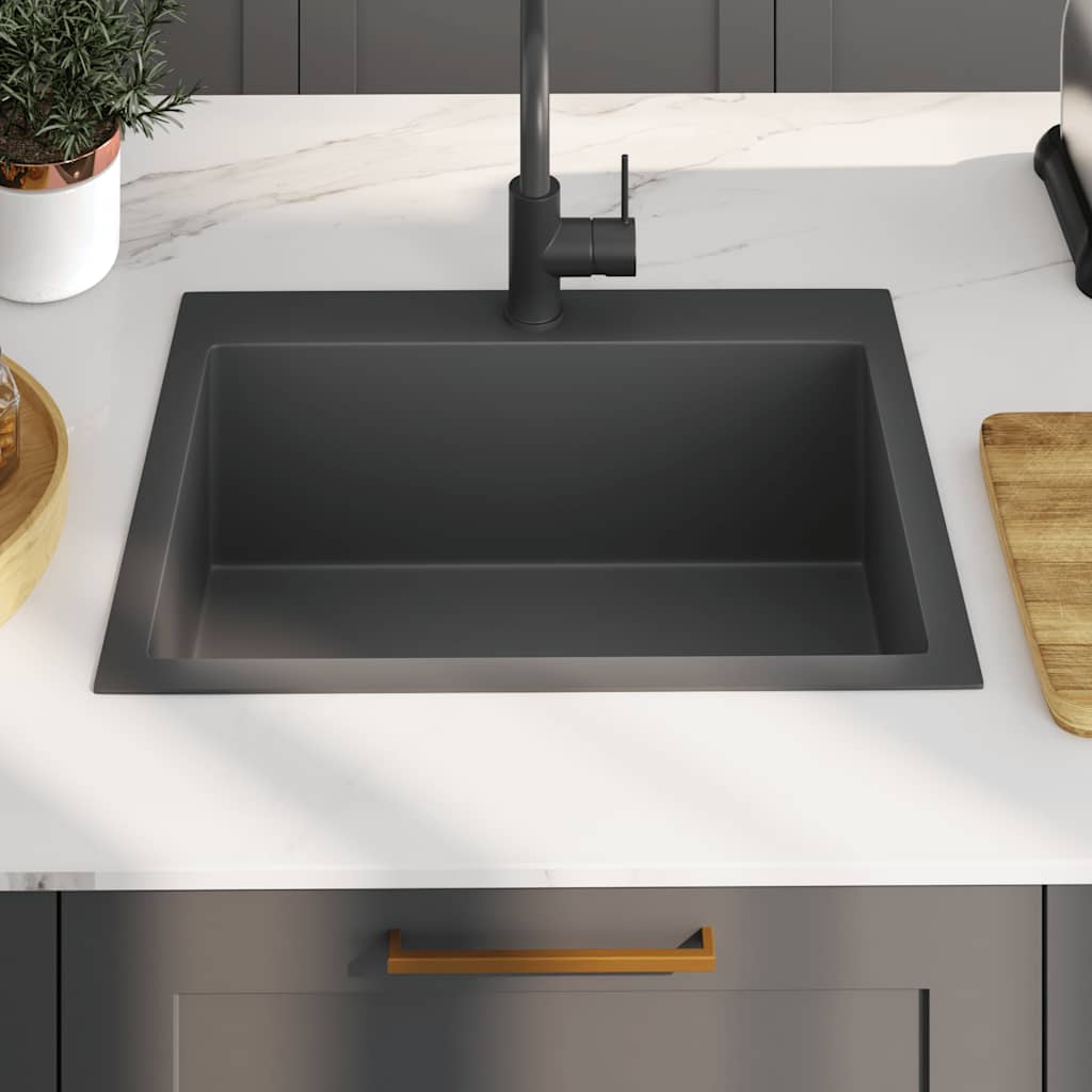 Vidaxl fregadero de acero inoxidable hecho a mano