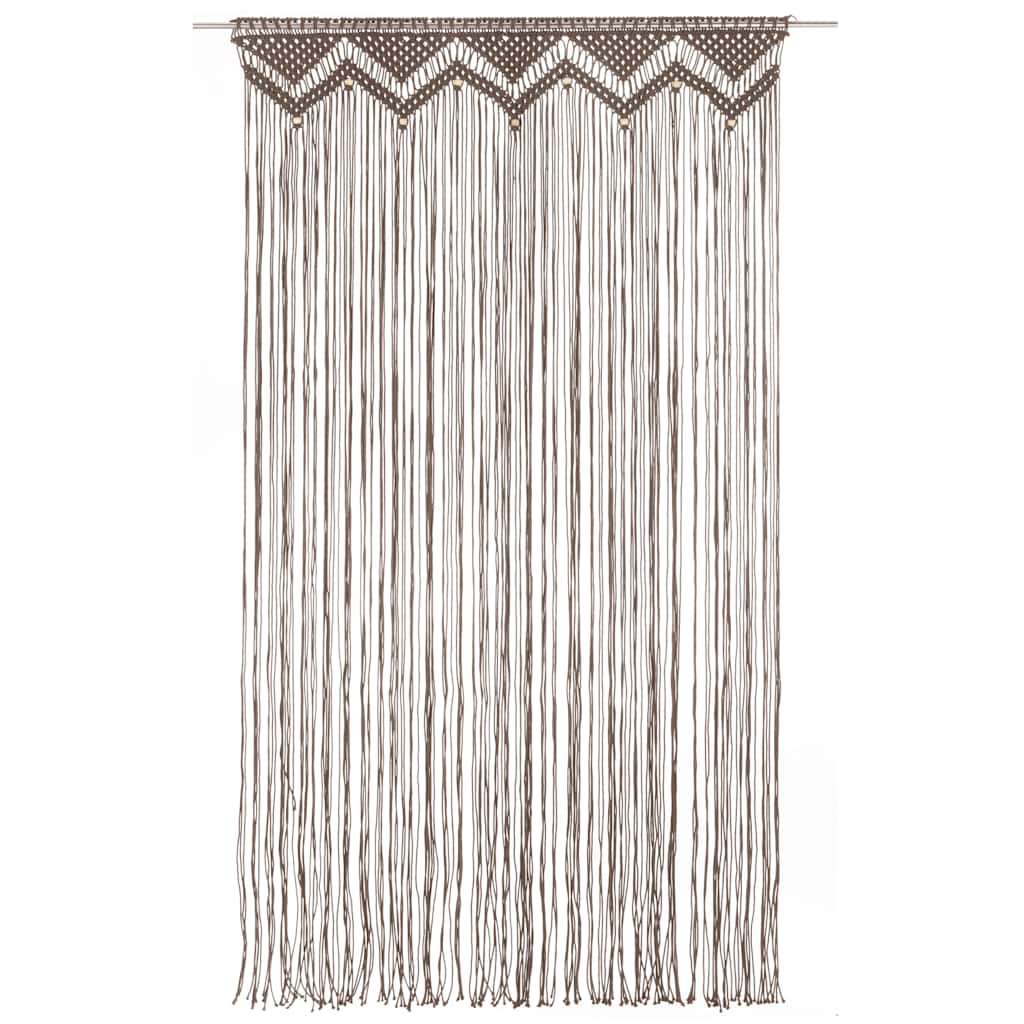 Cortina de Vidaxl Macramé 140x240 cm Topo de algodón