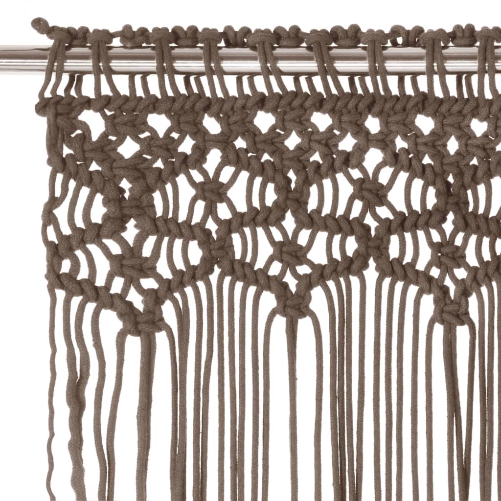Cortina de Vidaxl Macramé 140x240 cm Topo de algodón