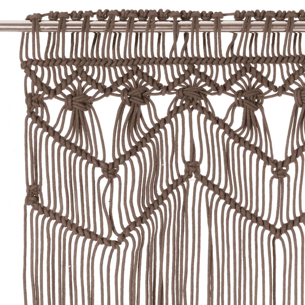 Cortina de Vidaxl Macramé 140x240 cm Topo de algodón
