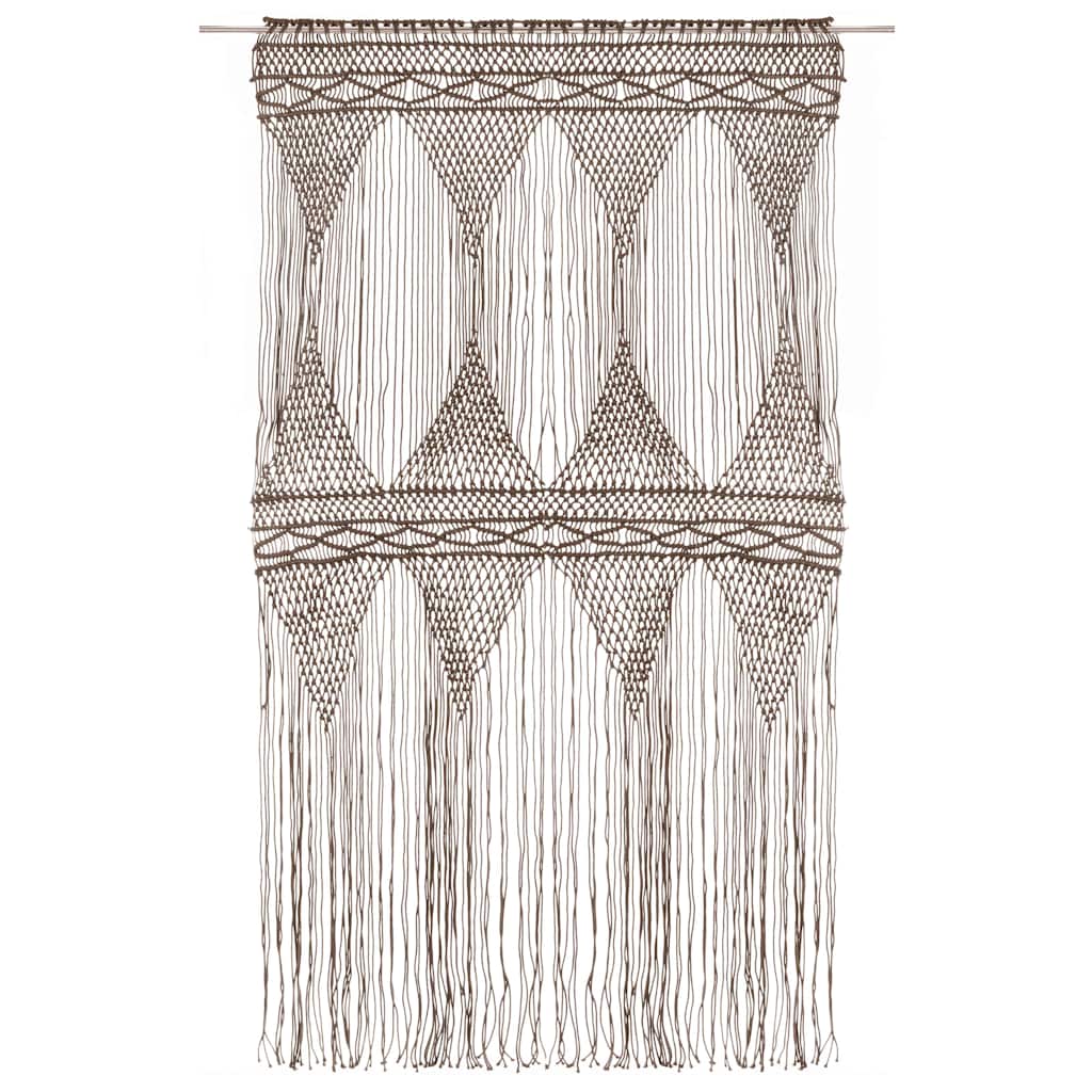 Vidaxl Curtain Macramé 140x240 cm Cotton Taupe