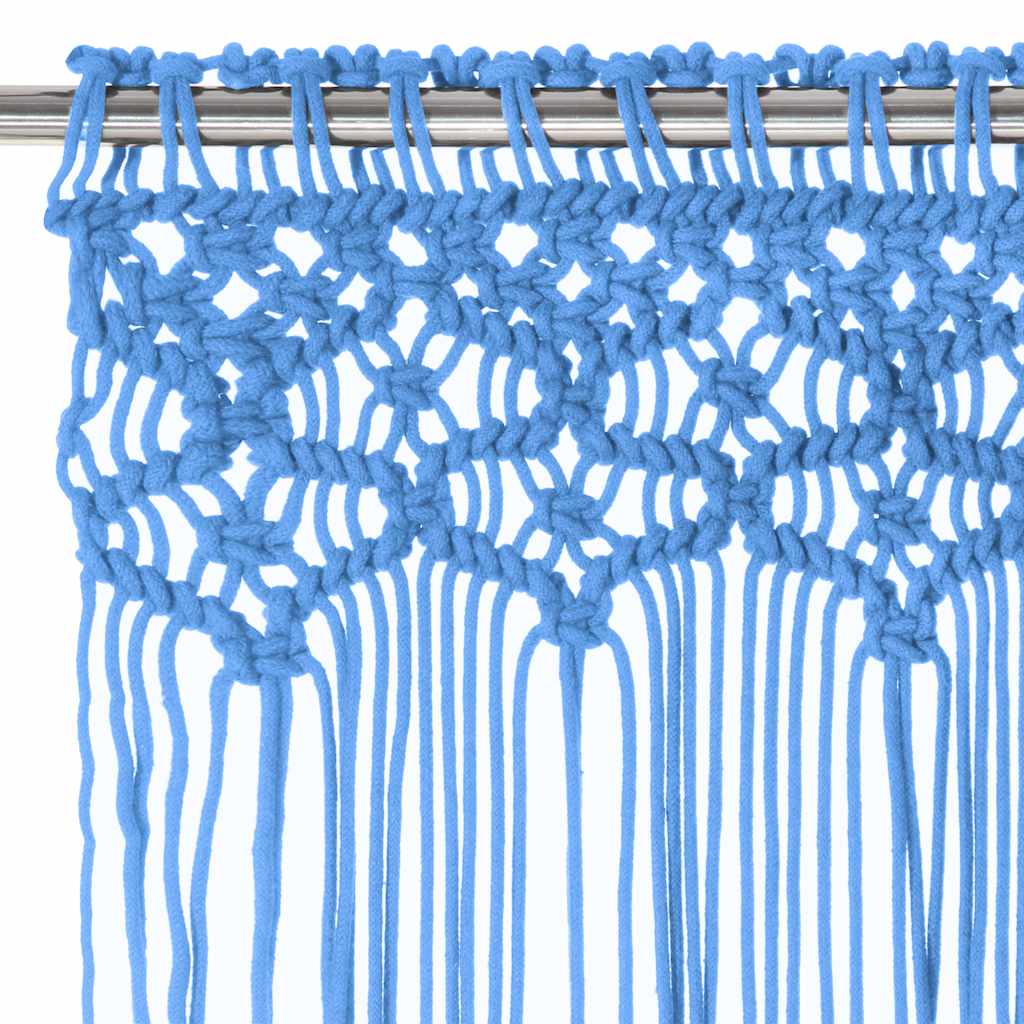 Cortina Vidaxl Macramé 140x240 cm Algodón azul