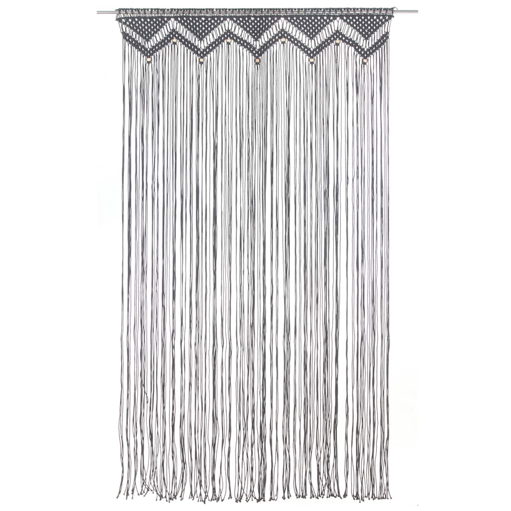 Cortina Vidaxl Macramé 140x240 cm de algodón antracita