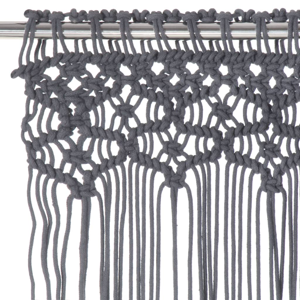 Cortina Vidaxl Macramé 140x240 cm de algodón antracita