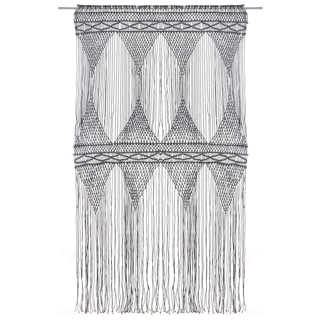 Vidaxl Curtain Macramé 140x240 cm Antracite di cotone