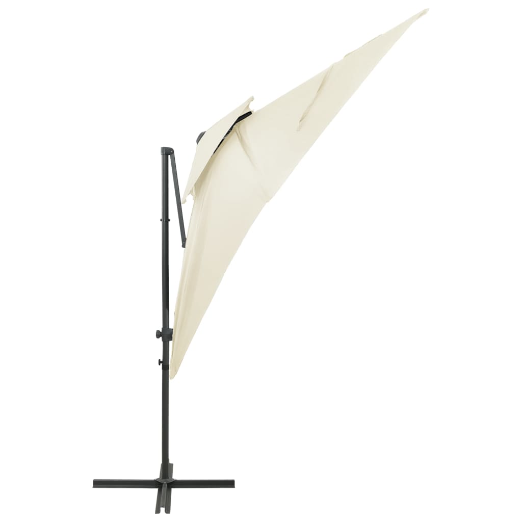 Parasol flotante de Vidaxl con techo doble de 250x250 cm de arena