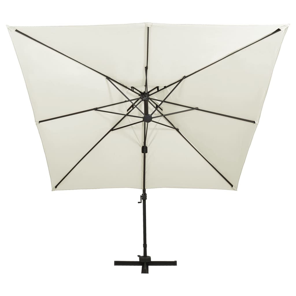 Vidaxl Parasolo galleggiante con doppio tetto 300x300 cm sabbia
