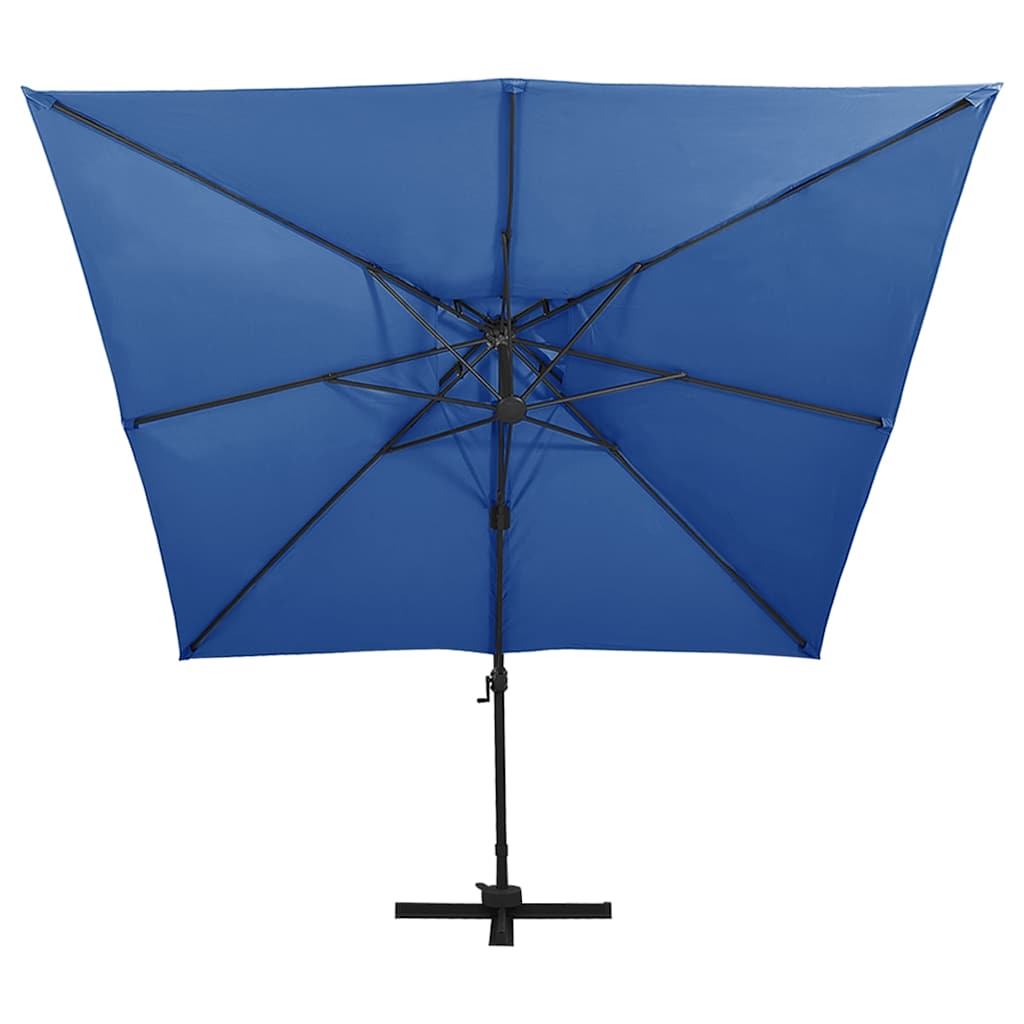 Vidaxl Floating parasol with double roof 300x300 cm azure blue
