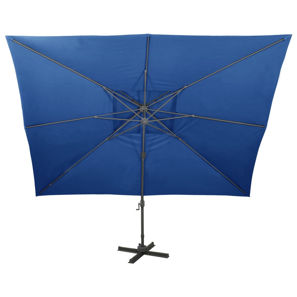 Vidaxl Parasolo galleggiante con doppio tetto 400x300 cm blu azure