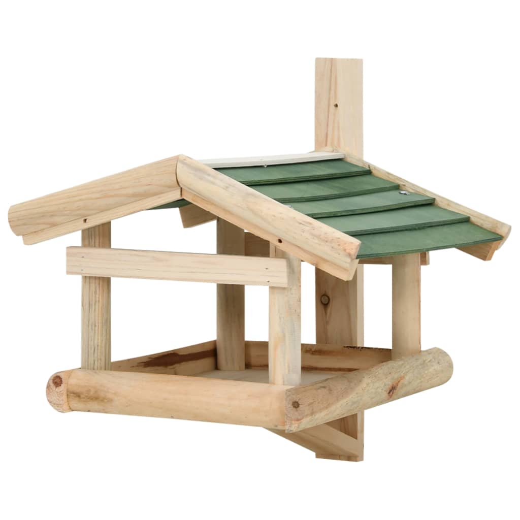 Vidaxl Bird Feed 35x29.5x21 cm de madera sólida