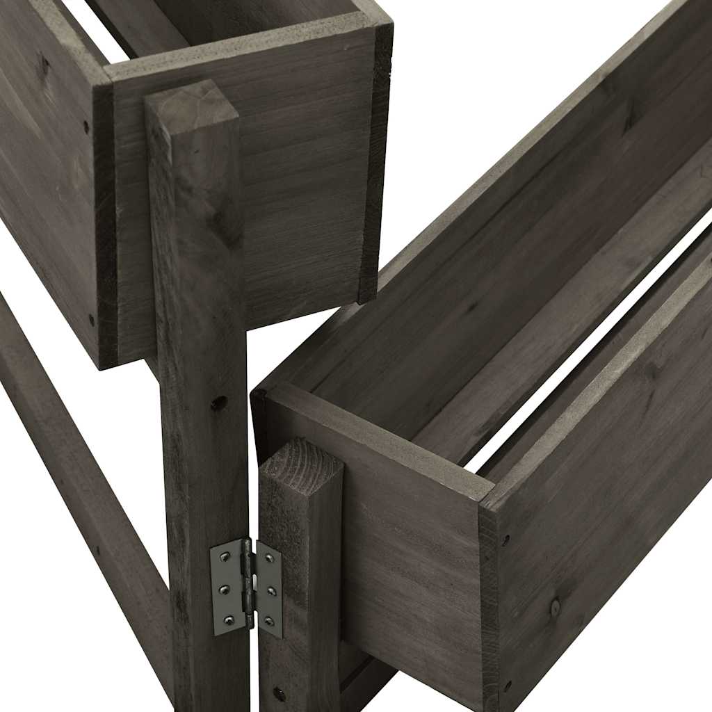 Vidaxl Planter Plegable 60x14x75 cm de gris sólido