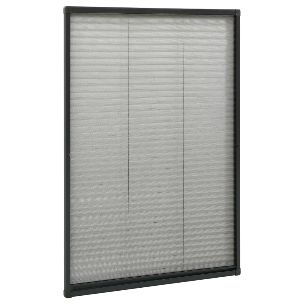 Vidaxx mampara para ventana plisada 80x160 cm aluminio antracita