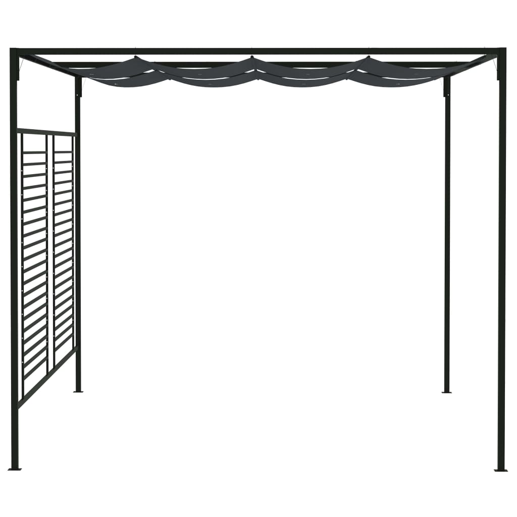 Vidaxl Arbor con tetto estesibile 180 g m² 4x3x2,3 m antracite -colorato