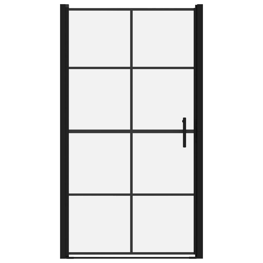 Vidaxl Porta della doccia 100x178 cm Black indurito