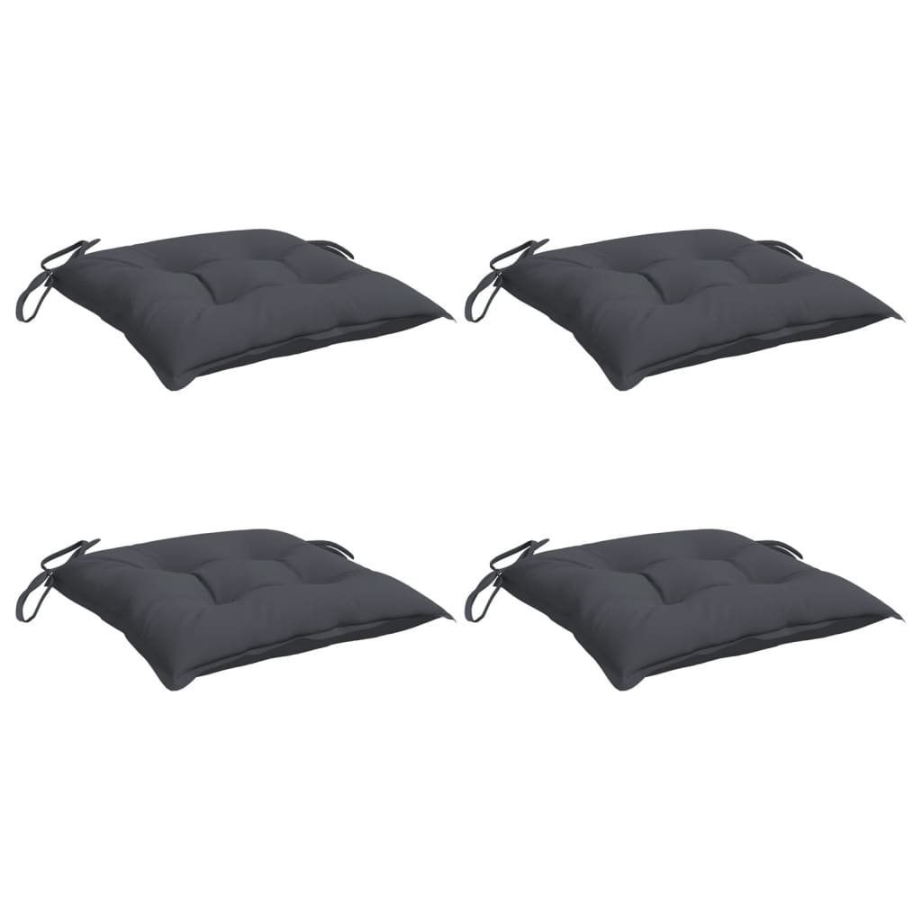 Cuscini da sedia Vidaxl 4 pezzi 40x40x7 cm tessuto oxford antracite -lorato