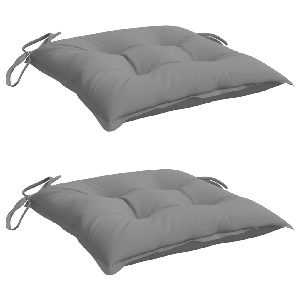 Cuscini da sedia Vidaxl 2 St 40x40x7 cm tessuto Oxford grigio