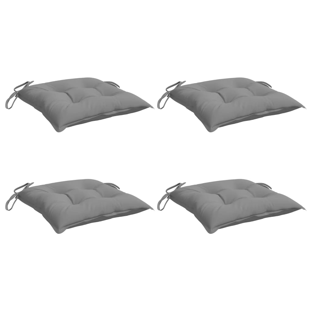 Cojines de silla Vidaxl 4 PCS 40x40x7 CM Oxford Fabric Gray