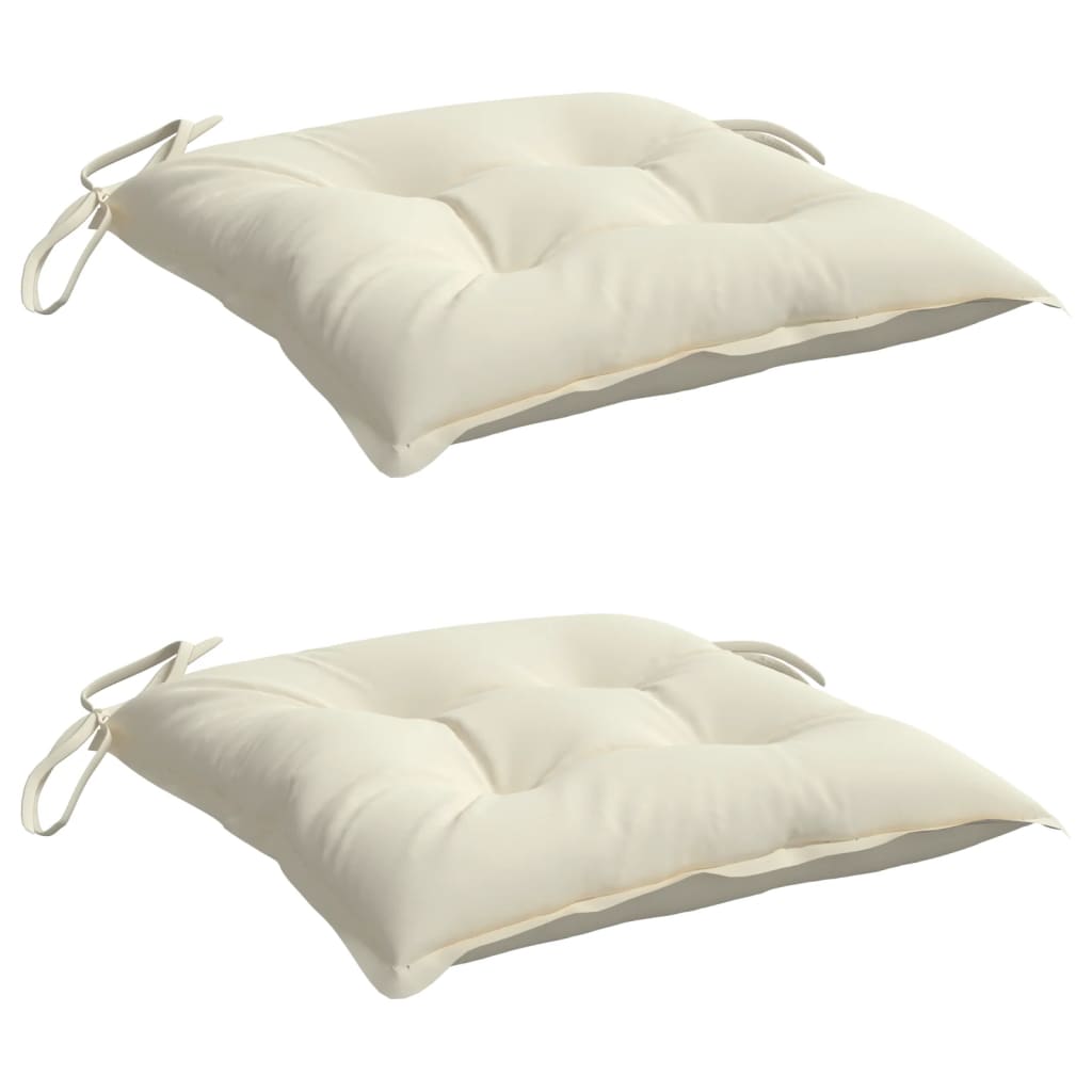 Cojines de silla Vidaxl 2 pcs 40x40x7 CM Fabric crèmewit