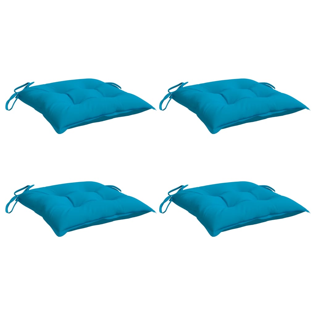 Cuscini da sedia Vidaxl 4 pezzi 40x40x7 cm tessuto oxford azzurro