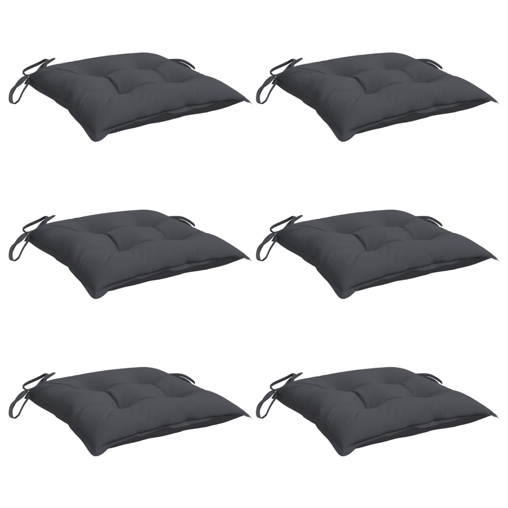 VidaXL cojines para silla 6uds 50x50x7 cm tela oxford antracita