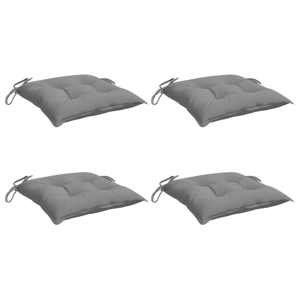 VidaXL cojines para silla 4uds 50x50x7 cm tela oxford gris