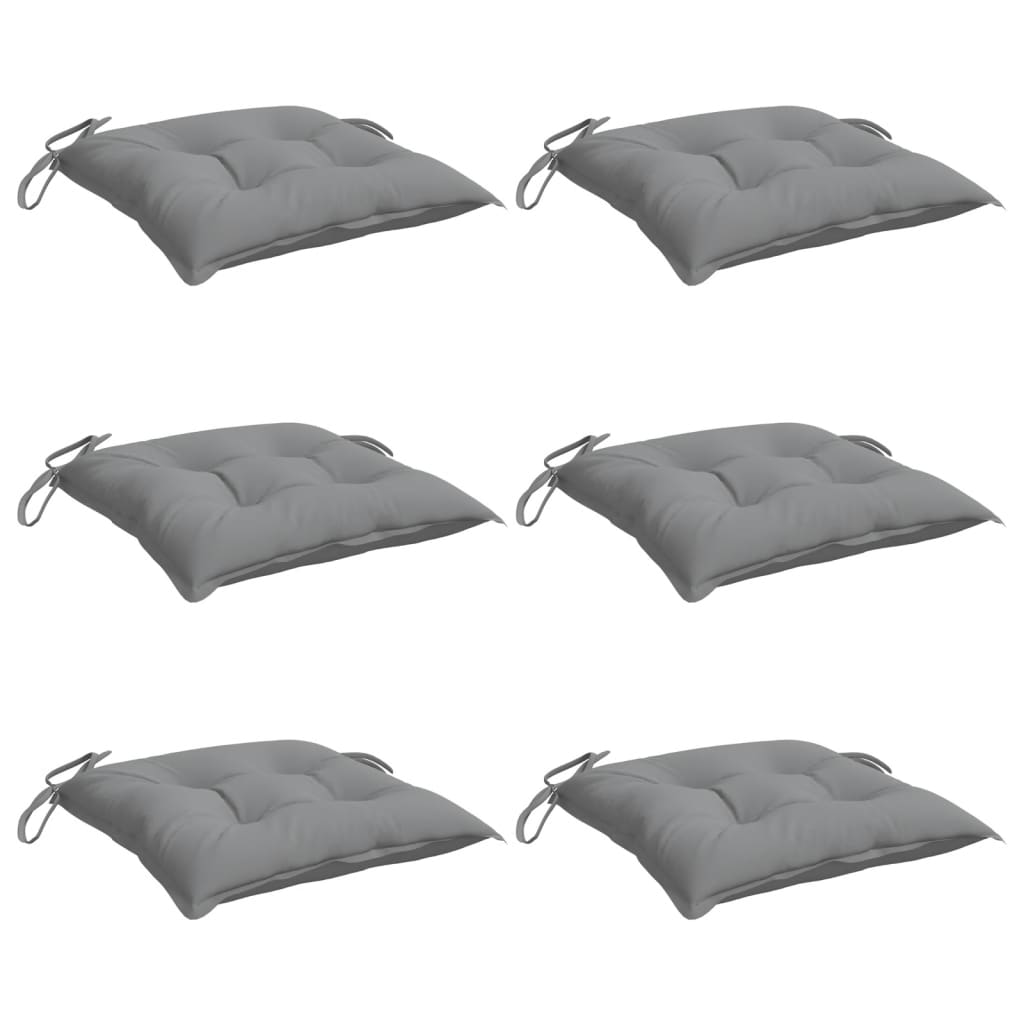 Vidaxx cojines para silla 6uds 50x50x7 cm tela oxford gris