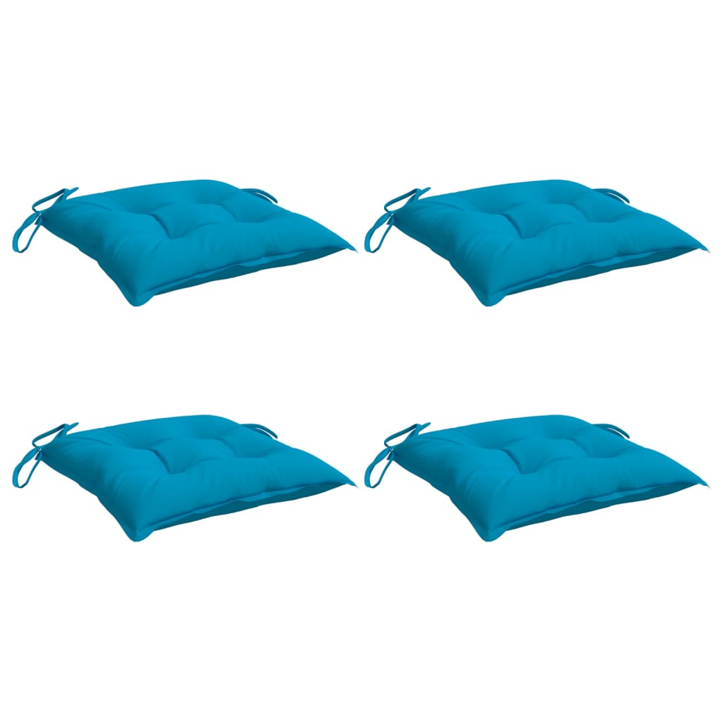 Cuscini da sedia Vidaxl 4 ST 50x50x7 cm tessuto oxford azzurro