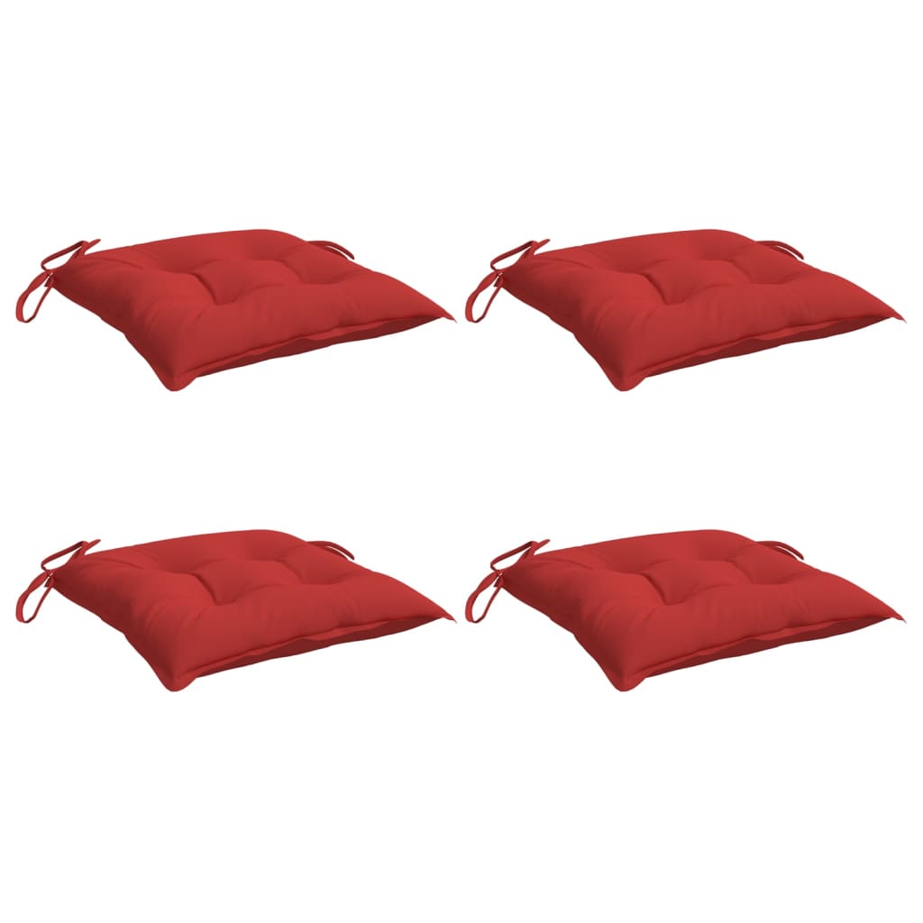 VidaXL cojines para silla 4uds 50x50x7 cm tela oxford rojo