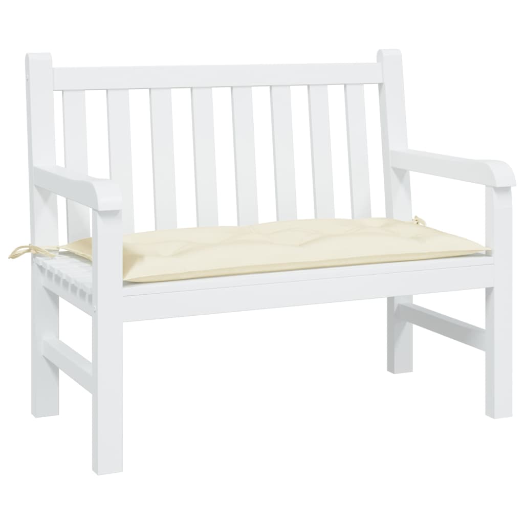 Vidaxl Garden Banch Cushion 100x50x7 cm in tessuto Oxford Crème -lorato
